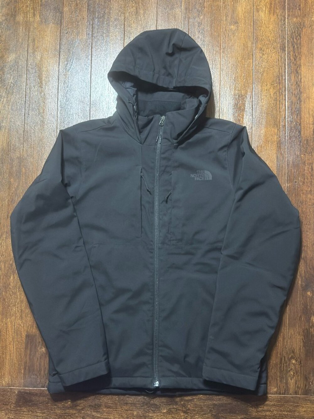 The North Face Apex Elevation Jacket Mens Medium Black Full Zip Hooded Insulated